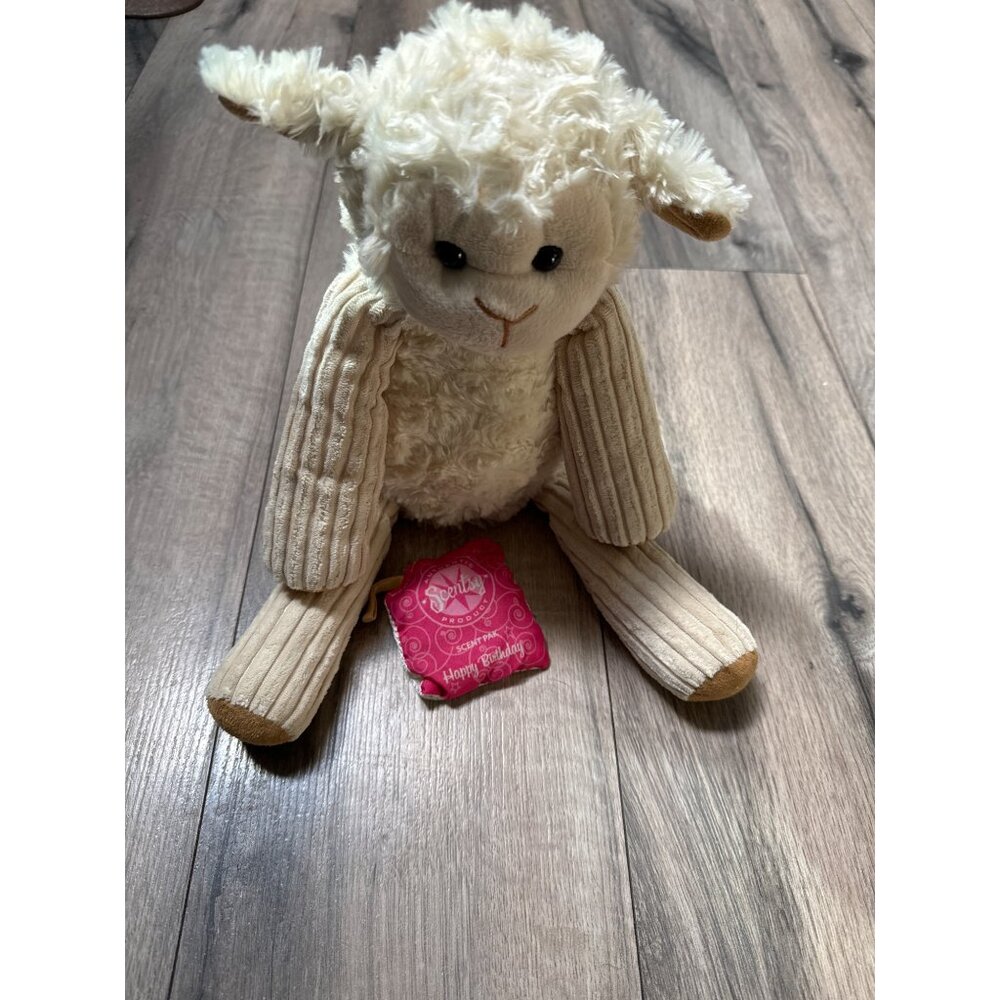 Scentsy Buddy Lenny the Lamb 15" Plush Sheep & Happy Birthday Scent Pak